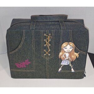 Bratz faux pocket blue jean glittery carrying travel case clothing organizer